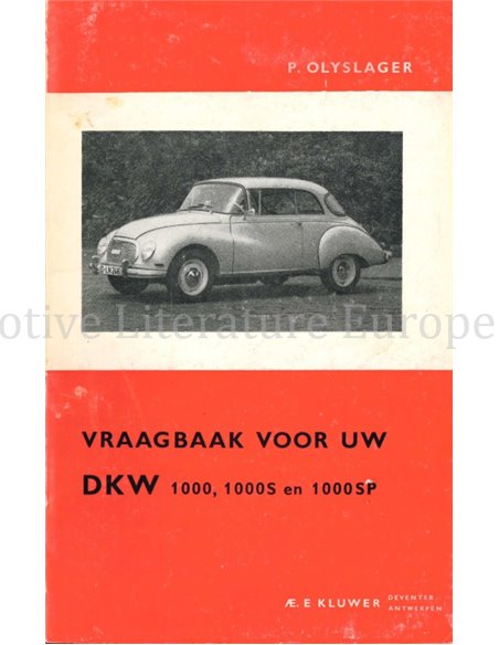 1958 - 1963 DKW (AUTO UNION) 1000 | 1000S | 1000SP REPAIR MANUAL DUTCH