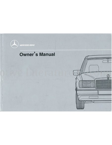 1989 MERCEDES BENZ E CLASS OWNERS MANUAL ENGLISH