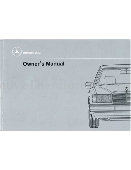 1989 MERCEDES BENZ E KLASSE BETRIEBSANLEITUNG ENGLISCH