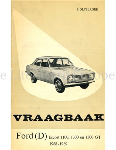 1968 - 1969 FORD ESCORT 1100 | 1300 | 1300 GT,VRAAGBAAK