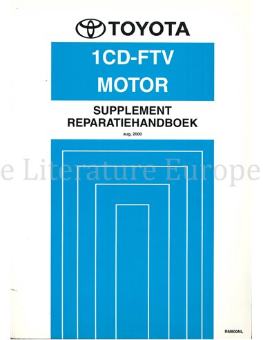 2000 TOYOTA COROLLA 1CD-FTV MOTOR WERKPLAATSHANDBOEK NEDERLANDS