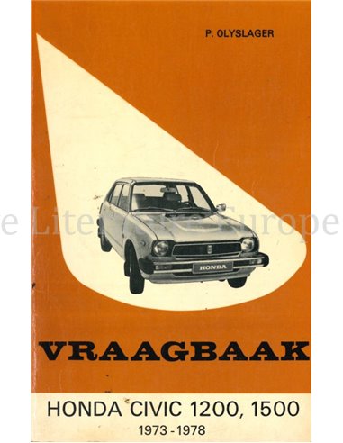 1973 - 1978 HONDA CIVIC 1200 | 1500 REPARATURANLEITUNG NIEDERLÄNDISCH