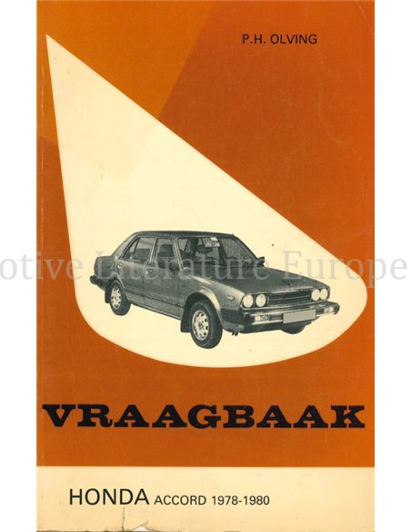 1978 - 1980 HONDA ACCORD REPARATURANLEITUNG NIEDERLÄNDISCH