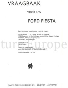 1976 - 1983 FORD FIESTA 950 | 1100 | 1300 | 1600, REPAIR MANUAL DUTCH 2