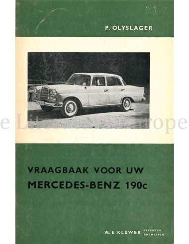 1963-1965 MERCEDES BENZ 190c REPAIR MANUAL DUTCH