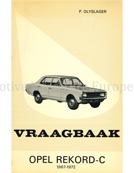 1967 - 1972 OPEL REKORD-C, VRAAGBAAK NEDERLANDS