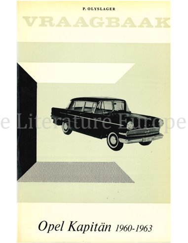 1960 - 1963 OPEL KAPITÄN, VRAAGBAAK NEDERLANDS