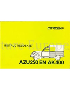 1973 CITROEN AZU250 | AK400 OWNERS MANUAL DUTCH