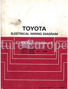 1988 TOYOTA CORONA | CARINA II ELECTRICAL WIRING DIAGRAM ENGLISH