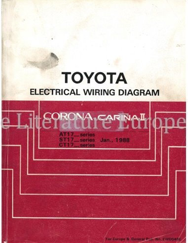 1988 TOYOTA CORONA | CARINA II ELECTRISCHE SCHEMA WERKPLAATSHANDBOEK ENGELS