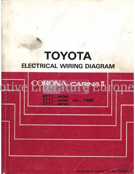 1988 TOYOTA CORONA | CARINA II ELECTRICAL WIRING DIAGRAM ENGLISH