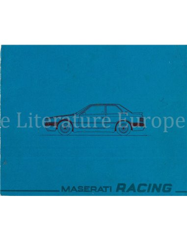1991 MASERATI RACING PROSPEKT ITALIENISCH