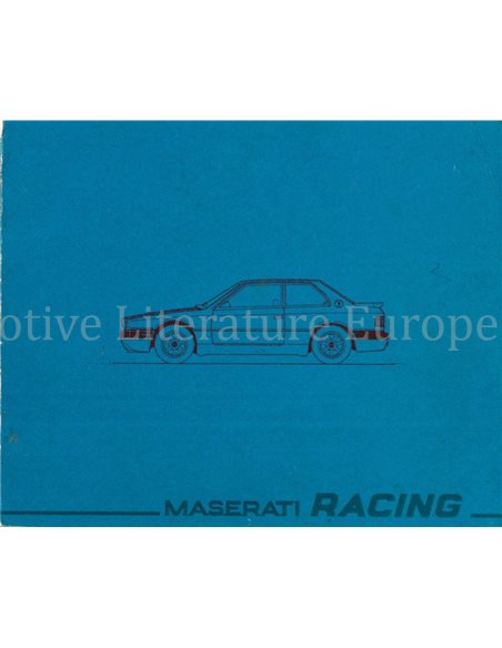 1991 MASERATI RACING BROCHURE ITALIAANS