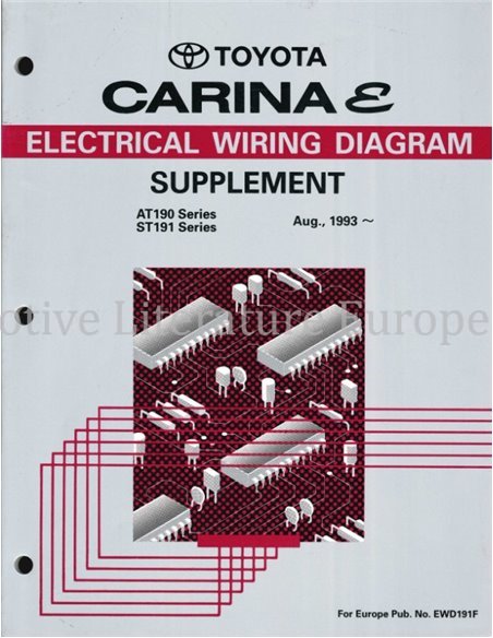 1993 TOYOTA CARINA E ELECTRICAL (SUPPLEMENT) WIRING DIAGRAM MULTI