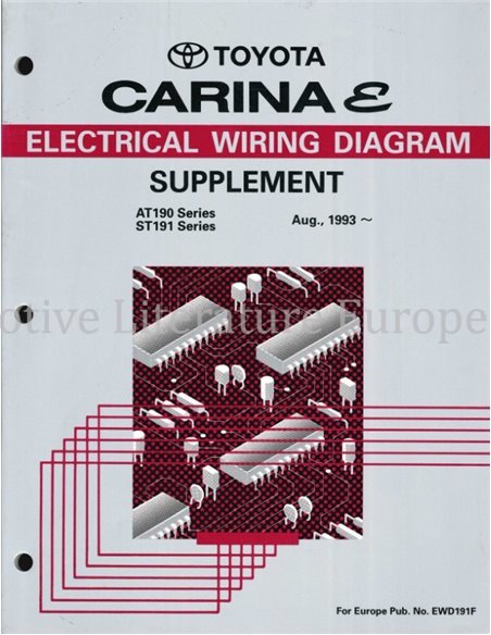 1993 TOYOTA CARINA E ELECTRISCHE (SUPPLEMENT) SCHEMA WERKPLAATSHANDBOEK MULTI