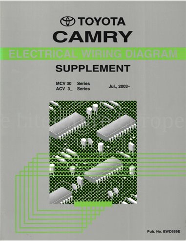 2003 TOYOTA CAMRY ELECTRISCHE SCHEMA (SUPPLEMENT) WERKPLAATSHANDBOEK ENGELS