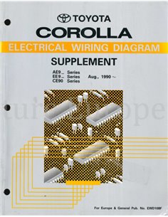 1990 TOYOTA COROLLA ELECTRISCHE (SUPPLEMENT) SCHEMA WERKPLAATSHANDBOEK MULTI