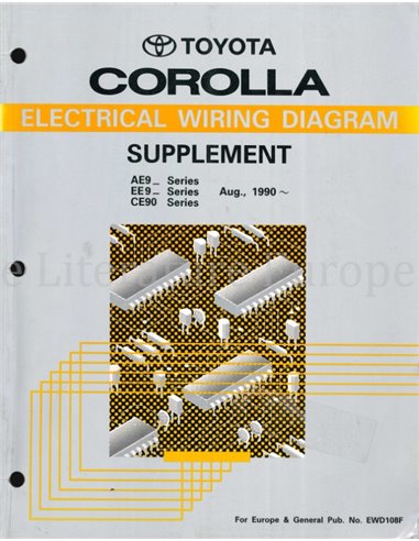 1990 TOYOTA COROLLA ELECTRISCHE (SUPPLEMENT) SCHEMA WERKPLAATSHANDBOEK MULTI