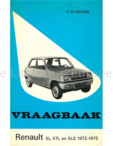 1972 - 1975 RENAULT 5L | 5TL | 5LS VRAAGBAAK NEDERLANDS