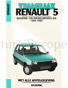1984 - 1992 RENAULT 5 BENZIN | DIESEL REPARATURANLEITUNG NIEDERLÄNDISCH