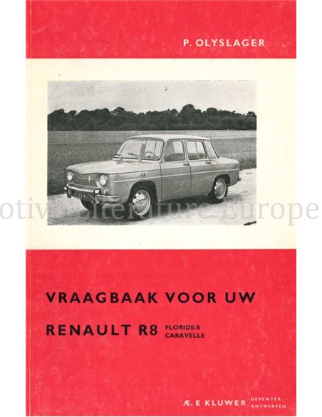 1962-1964 RENAULT R8 | FLORIDE-S | CARAVELLE REPAIR MANUAL DUTCH