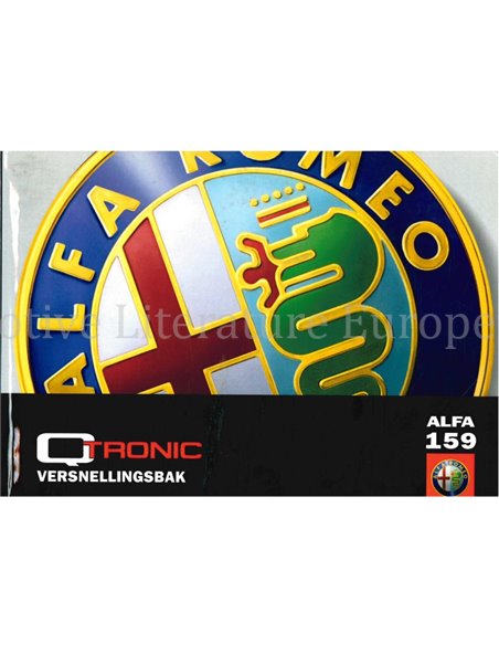 2006 ALFA ROMEO 159 QTRONIC GEAR BOX OWNERS MANUAL DUTCH