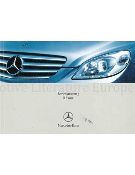 2006 MERCEDES BENZ B CLASS OWNERS MANUAL GERMAN