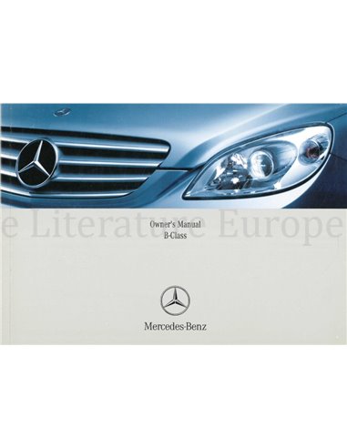 2007 MERCEDES BENZ B CLASS OWNERS MANUAL ENGLISH