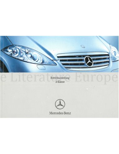 2007 MERCEDES BENZ A KLASSE BETRIEBSANLEITUNG DEUTSCH