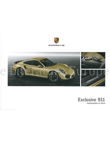 2016 PORSCHE 911 CARRERA EXCLUSIVE HARDBACK BROCHURE GERMAN