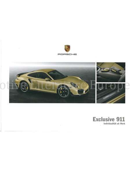 2016 PORSCHE 911 CARRERA EXCLUSIVE HARDCOVER BROCHURE DUITS