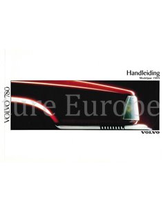 1989 VOLVO 780 INSTRUCTIEBOEKJE NEDERLANDS