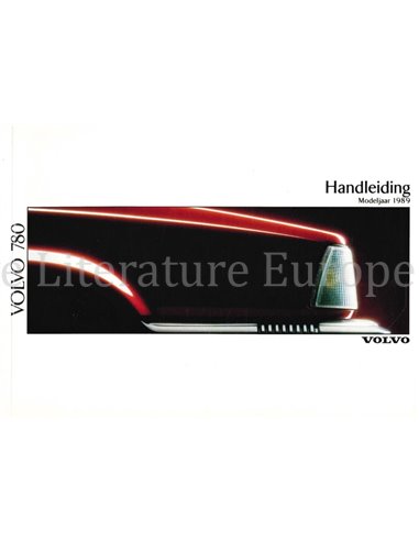 1989 VOLVO 780 INSTRUCTIEBOEKJE NEDERLANDS