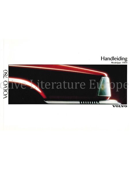1989 VOLVO 780 INSTRUCTIEBOEKJE NEDERLANDS