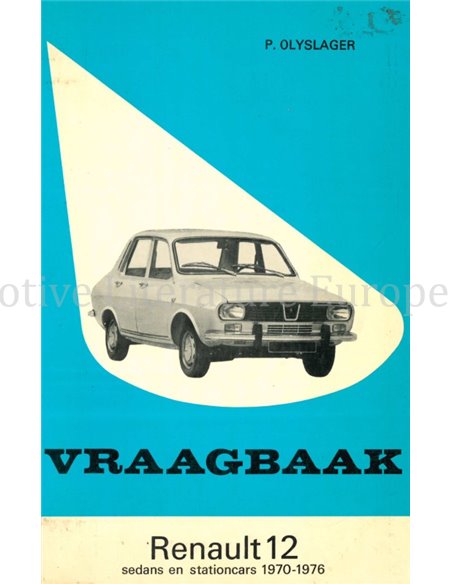 1970-1976 RENAULT 12, SEDAN | STATIONCAR REPARATURANLEITUNG NIEDERLÄNDISCH