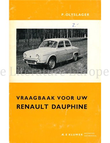 1963 - 1966 RENAULT DAUPHINE REPARATURANLEITUNG NIEDERLÄNDISCH