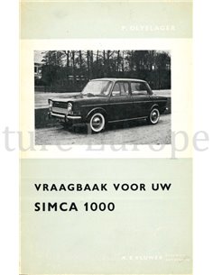 1961-1963 SIMCA 1000 VRAAGBAAK NEDERLANDS