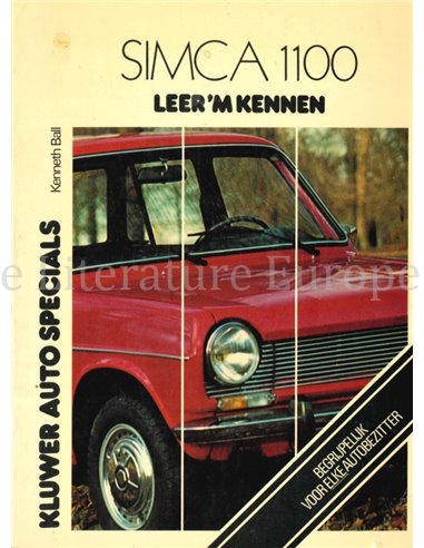 1967-1977 SIMCA 1100 REPAIR MANUAL DUTCH