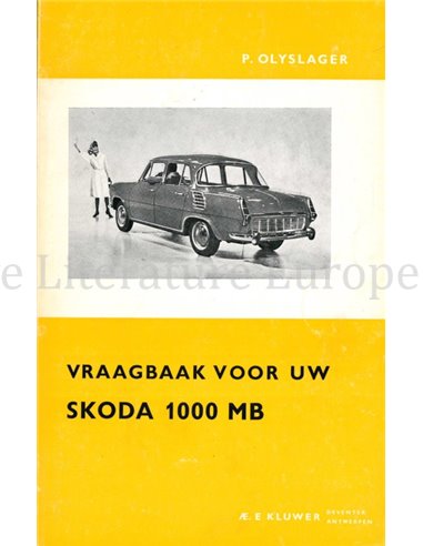 1965-1966 SKODA 1000 MB REPERATURANLEITUNG NIEDERLÄNDISCH