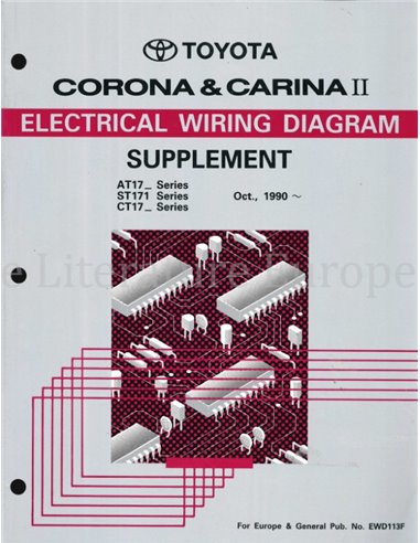 1990 TOYOTA CORONA | CARINA II ELECTRISCHE (SUPPLEMENT) SCHEMA WERKPLAATSHANDBOEK MULTI