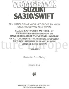 1984-1989 SUZUKI SA310 | SWIFT BENZINE VRAAGBAAK NEDERLANDS 2