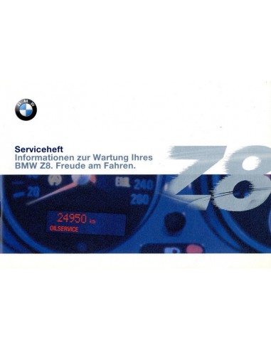 2000 BMW Z8 SERVICEBOEKJE DUITS