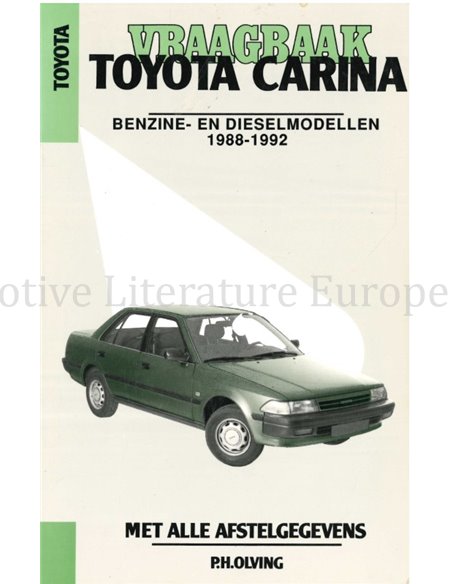 1988 - 1992 TOYOTA CARINA BENZIN | DIESEL REPARATURANLEITUNG NIEDERLÄNDISCH