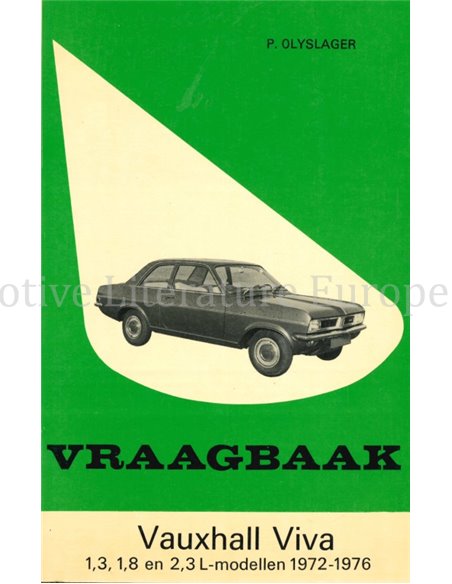 1972 - 1976 VAUXHALL VIVA 1.3 | 1.8 | 2.3 L REPAIR MANUAL DUTCH