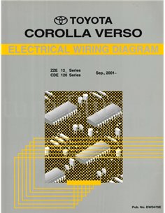 2001 TOYOTA COROLLA VERSO ELECTRICAL WIRING DIAGRAM ENGLISH
