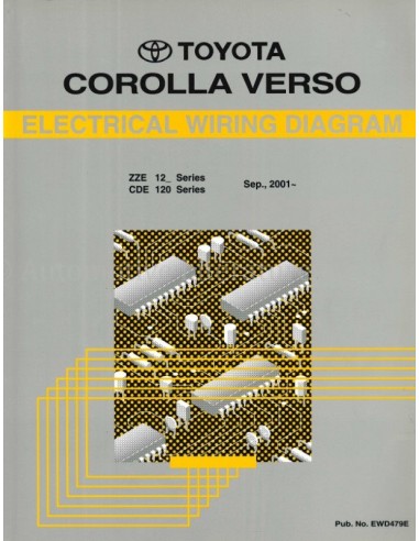 2001 TOYOTA COROLLA VERSO ELEKTRIK SCHALTPLAN ENGLISCH