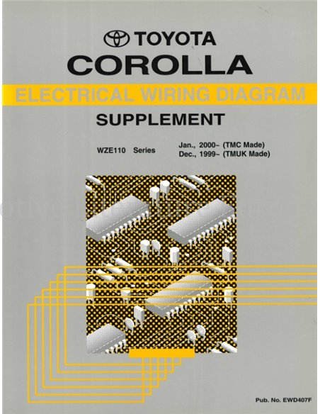 1999-2000 TOYOTA COROLLA ELECTRISCHE (SUPPLEMENT) SCHEMA WERKPLAATSHANDBOEK MULTI