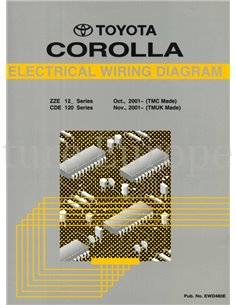 2001 TOYOTA COROLLA ELECTRICAL WIRING DIAGRAM ENGLISH