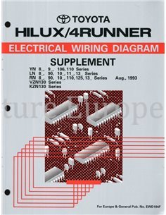 1993 TOYOTA LAND HILUX 4RUNNER ELECTRISCH DIAGRAM WERKPLAATSHANDBOEK MULTI