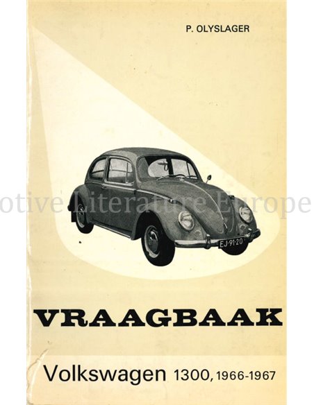 1966 - 1967 VOLKSWAGEN 1300L VRAAGBAAK NEDERLANDS